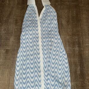 H&M Blue and White Mini Dress